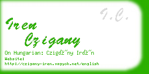 iren czigany business card